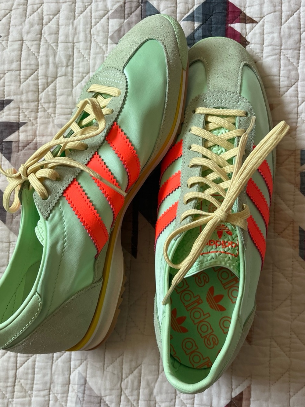 New adidas originals green and orange